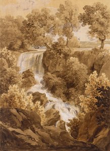 Paysage avec cascade