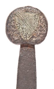 Épée large médiévale tardive, avec une lame viking antérieure et portant les armes de la famille De Bohun, comtes de Hereford et Essex, 11e - 14e siècle - Unbekannt