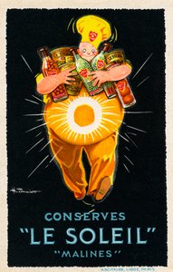 Le Soleil Malines Conserves - publicité - Unbekannter Künstler