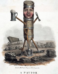 Le paveur, figure construite avec les outils de son métier, vers 1810-1860 - Unbekannt
