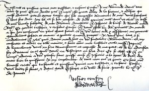 Lettre du roi Édouard IV à François II, duc de Bretagne, demandant de l