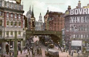 Londres - Ludgate Hill dans la Cité de Londres, début du 20e siècle - Unbekannter Künstler