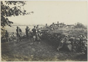 Mitrailleurs en manœuvres, vers 1911