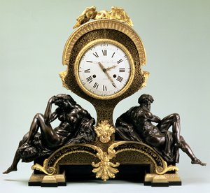 Pendule avec figures du Jour et de la Nuit, par Jean André Lepaute (1720-88), Paris (bronze doré et patiné) - Unbekannt
