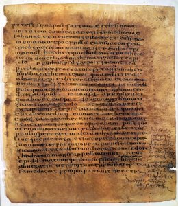 Manuscrit en rouleau : un palimpseste - Unbekannter Künstler
