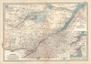 Carte de Québec, Canada, vers 1900 - Unbekannter Künstler