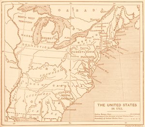 Carte des États-Unis post-indépendance - Unbekannter Künstler