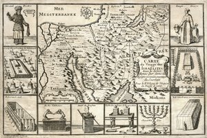 Carte du voyage des Israélites, depuis leur sortie d