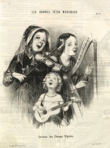 Sirènes des Champs-Élysées (Charivari), Paris 1846 - Unbekannter Künstler