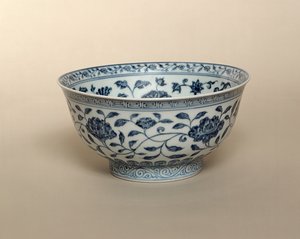 Bol bleu et blanc Ming, marque Hsuan-te (1426-35) - Unbekannt