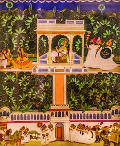 Peinture miniature, Fort de Meherangarh, Jodhpur, Rajasthan, Inde, Asie