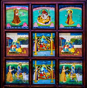 Peinture miniature, arts et métiers au Rajasthan, Rajasthan, Inde, Asie
