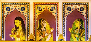 Peinture miniature, arts et métiers au Rajasthan, Inde, Asie