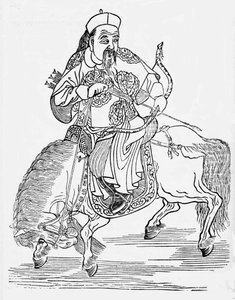 Archer mongol à cheval (gravure) - Unbekannt