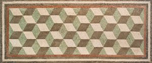 Mosaïque avec perspective cubique, premier siècle avant J.-C., du tablinum d