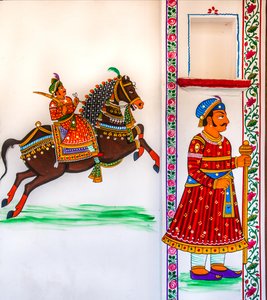 Peinture murale dans la vieille ville, Udaipur, Rajasthan, Inde, Asie (photo)