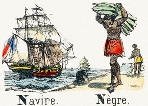 N - Navire Nègre - Alphabet des divertissements enfantins c.1890 (lithographie)