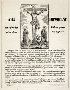 Avis sur la conduite dans les églises