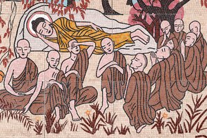 Pagode bouddhiste Ong Nui, fresque murale, La vie du Bouddha, Après 45 ans d