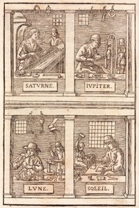 Orfèvrerie et symboles alchimiques : Saturne et le plomb, Jupiter et l