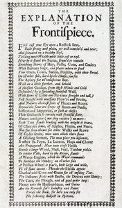 Page de titre et explication en forme de poème de la 4e édition de 
