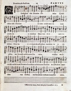 Page de partition musicale de Cantium Canticorum Salomonis par Penderecki (vers 1970-1973) - Unbekannter Künstler