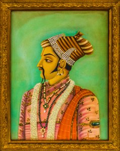 Peintures de Maharajas dans le Palais de la Ville, Jaisalmer, une ville exotique dans le désert du Thar, Jaisalmer, Rajasthan, Inde, Asie - Unbekannter Künstler