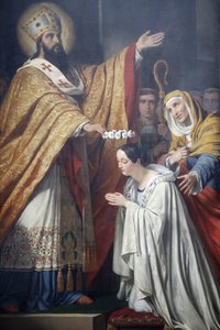 Église Saint-Médard : Saint Médard couronnant une jeune fille vertueuse par Louis Dupre (1837) - Unbekannt
