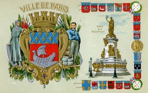 Carte postale de Paris - Unbekannter Künstler