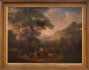 Église paroissiale Saint-Julien. Intérieur. Peinture. Christ donnant un sermon dans un paysage. 18ème siècle (?) - Unbekannter Künstler