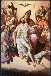 Église paroissiale (Parochiale kerk Sint-Dionysius van Lede). Intérieur. Le chœur. Une peinture. Assomption.