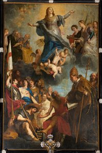 Église paroissiale (Parochiekerk Onze-Lieve-Vrouw). Intérieur. Autel principal. Peinture. - Unbekannter Künstler