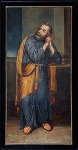 Église paroissiale (Parochiekerk Sint-Pieter). Peinture. Saint Pierre. - Unbekannter Künstler