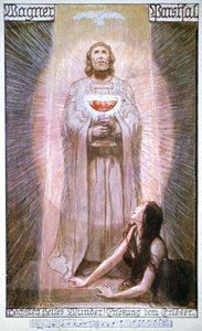 Parsifal avec Graal, Kundry mourant, début du 20e siècle - Unbekannter Künstler