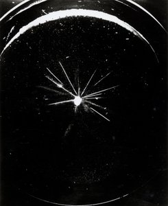 Imagerie des particules, traces de particules alpha dans une chambre à brouillard - Unbekannt