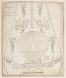 Motif pour une poche de dame, montrant un ballon - Unbekannter Künstler