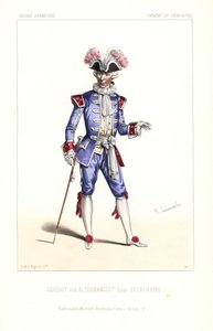 Paul Grassot en tant que Tourangeot dans "Sylvandire" de Leuven/Vanderburch, Théâtre du Palais-Royal