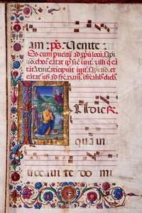 Bibliothèque Piccolomini : livre de chœur, cod. 7.G, ff. 40v avec « Vision de Jérémie » - Unbekannter Künstler
