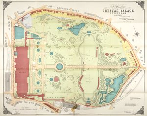 Plan du Crystal Palace et des jardins, Sydenham - Unbekannt