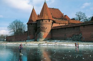 Pologne, Poméranie, Malbork, Château, forteresse gothique construite par l