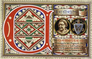 Pape Clément II (1046-1047). Chromolithographie de 1903.