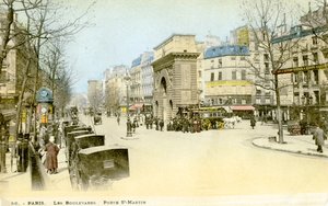 Porte Saint-Martin, Paris, vers 1900 - Unbekannter Künstler