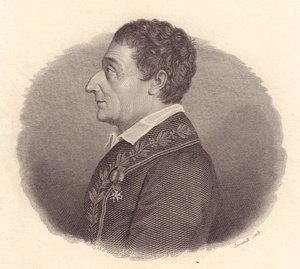 Portrait du mathématicien et astronome italien Joseph-Louis Lagrange, ou Giuseppe Lodovico Lagrangia (1736-1813), gravure sur cuivre de Locatelli d