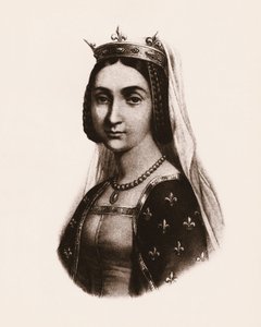 Portrait de Jeanne de France ou Valois (1464-1505) Reine de France. Gravure