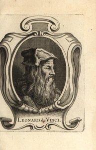 Portrait de Léonard de Vinci, artiste de la Renaissance italienne. - Unbekannter Künstler