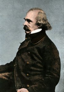 Portrait de Nathaniel Hawthorne (1804-1864), écrivain américain, vers 1862 ou 1863 - Photographie colorisée du XIXe siècle