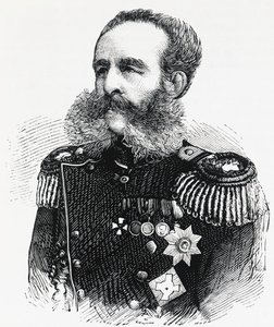 Portrait du prince Dmitri Ivanovitch Sviatopolk-Mirski, général russe, gravure