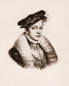 Portrait du roi de France François II (1544-1560) Gravure du 19ème siècle - Unbekannter Künstler