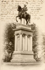 Statue de Lafayette, Cour du Louvre, Paris, Seine, Île-de-France, France - William M. Timlin