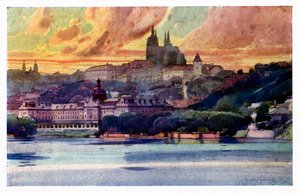 Prague : Château et Académie de Straka - Unbekannter Künstler